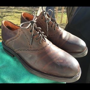 Johnston Murphy Brown Leather Oxfords Italy Made